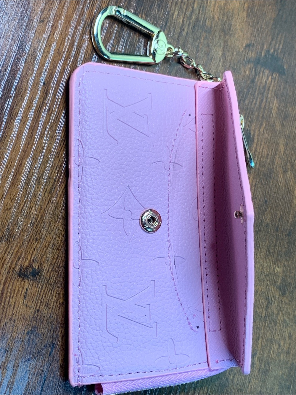 Pink Embossed Key & Card Holder - Picture 3 of 6